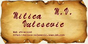 Milica Vulešević vizit kartica